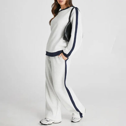 💫 Chic Cozy Wear: Women's Oversized Fleece Sweatshirt & Pants Set 👚👖 | Ultimate Comfort 🛋️☁️
