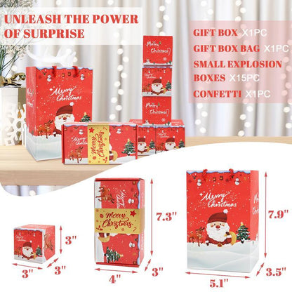 🎁Christmas Pop-up Surprise Gift BoxUnique Folding Bouncing Red Envelope Gift Box🎁