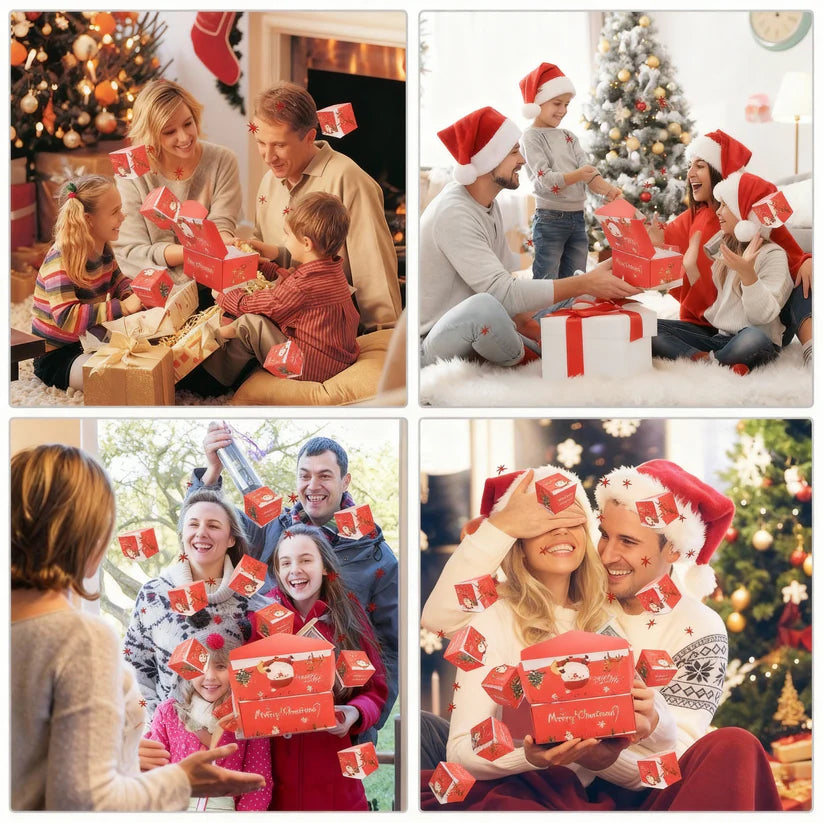 🎁Christmas Pop-up Surprise Gift BoxUnique Folding Bouncing Red Envelope Gift Box🎁