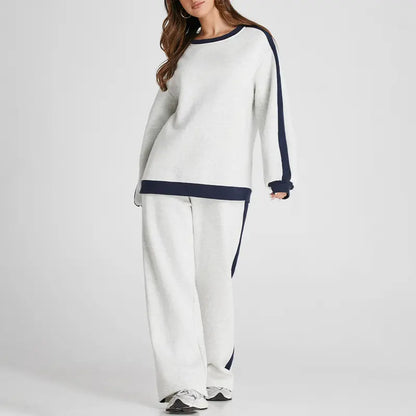 💫 Chic Cozy Wear: Women's Oversized Fleece Sweatshirt & Pants Set 👚👖 | Ultimate Comfort 🛋️☁️