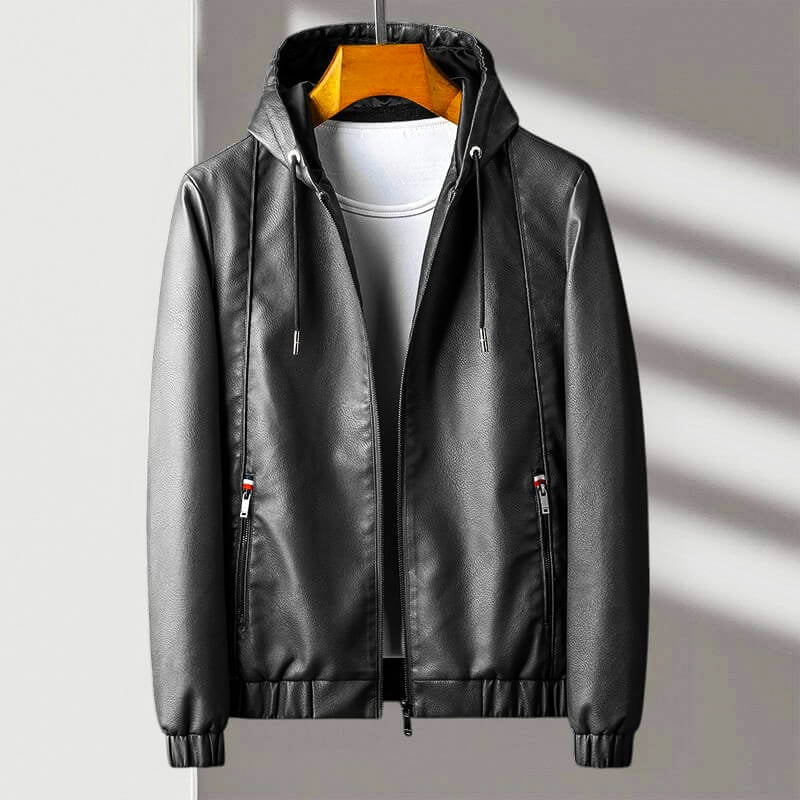 Hooded Leather Jacket