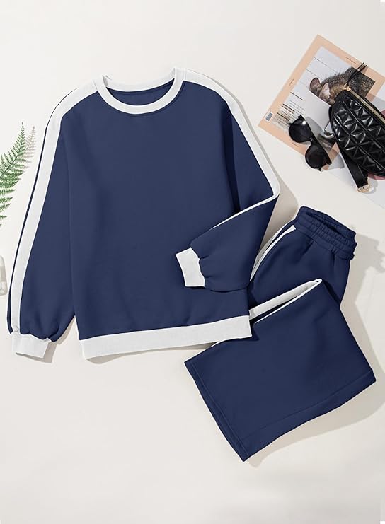 💫 Chic Cozy Wear: Women's Oversized Fleece Sweatshirt & Pants Set 👚👖 | Ultimate Comfort 🛋️☁️