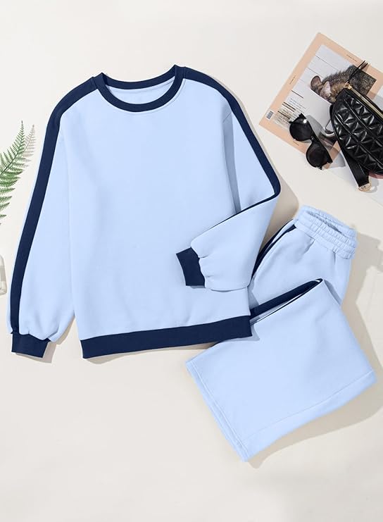 💫 Chic Cozy Wear: Women's Oversized Fleece Sweatshirt & Pants Set 👚👖 | Ultimate Comfort 🛋️☁️