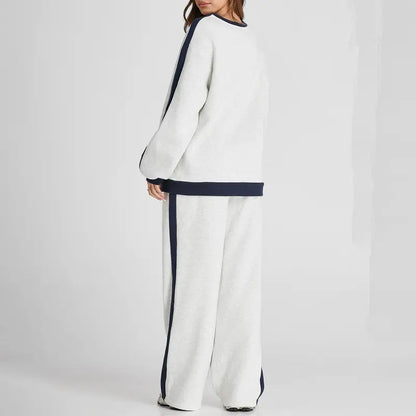 💫 Chic Cozy Wear: Women's Oversized Fleece Sweatshirt & Pants Set 👚👖 | Ultimate Comfort 🛋️☁️